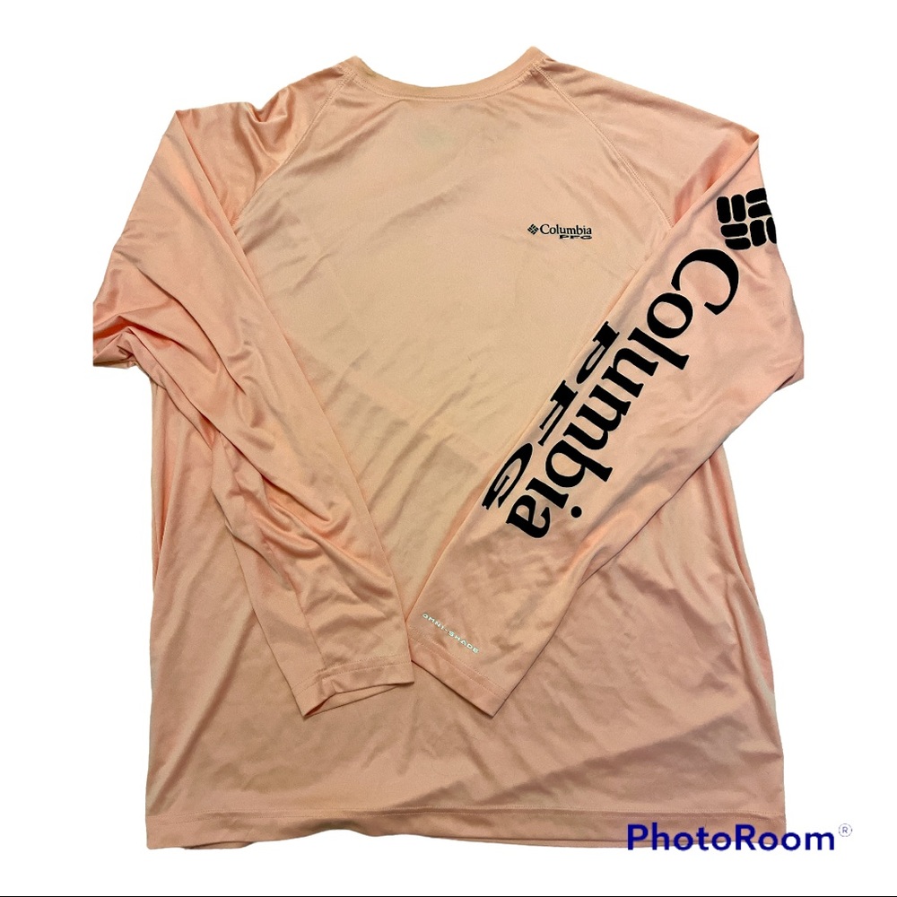 Columbia PFG Long Sleeve Performance T-Shirt Size Large Pink/Salmon Color